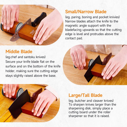 The Original Premium Rolling Knife Sharpener Kit - Ultimate Knife Sharpening Solution - With Diamonds and Ceramic for Steel of Any Hardness, Knife Sharpener 15 and 20 degree For Kitchen Knives