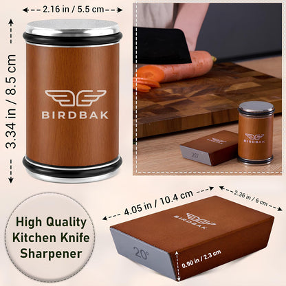 The Original Premium Rolling Knife Sharpener Kit - Ultimate Knife Sharpening Solution - With Diamonds and Ceramic for Steel of Any Hardness, Knife Sharpener 15 and 20 degree For Kitchen Knives