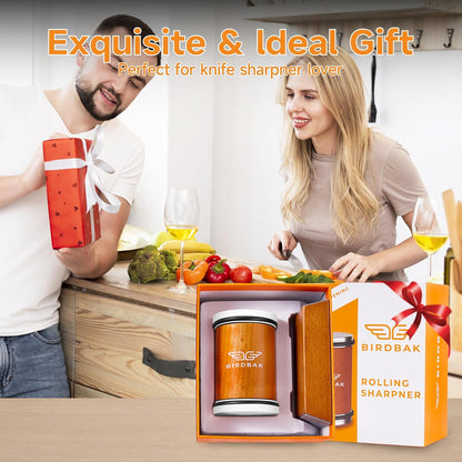The Original Premium Rolling Knife Sharpener Kit - Ultimate Knife Sharpening Solution - With Diamonds and Ceramic for Steel of Any Hardness, Knife Sharpener 15 and 20 degree For Kitchen Knives