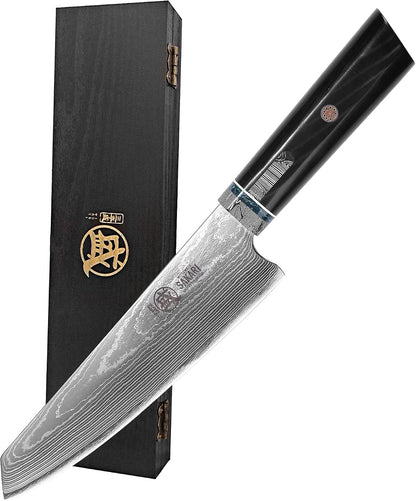 7 Inch Japanese Kiritsuke Chef Knife HAP40 Damascus