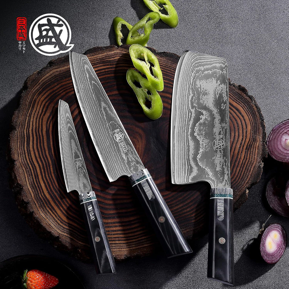 7 Inch Japanese Kiritsuke Chef Knife HAP40 Damascus