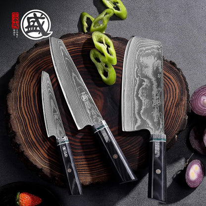 7 Inch Japanese Kiritsuke Chef Knife HAP40 Damascus