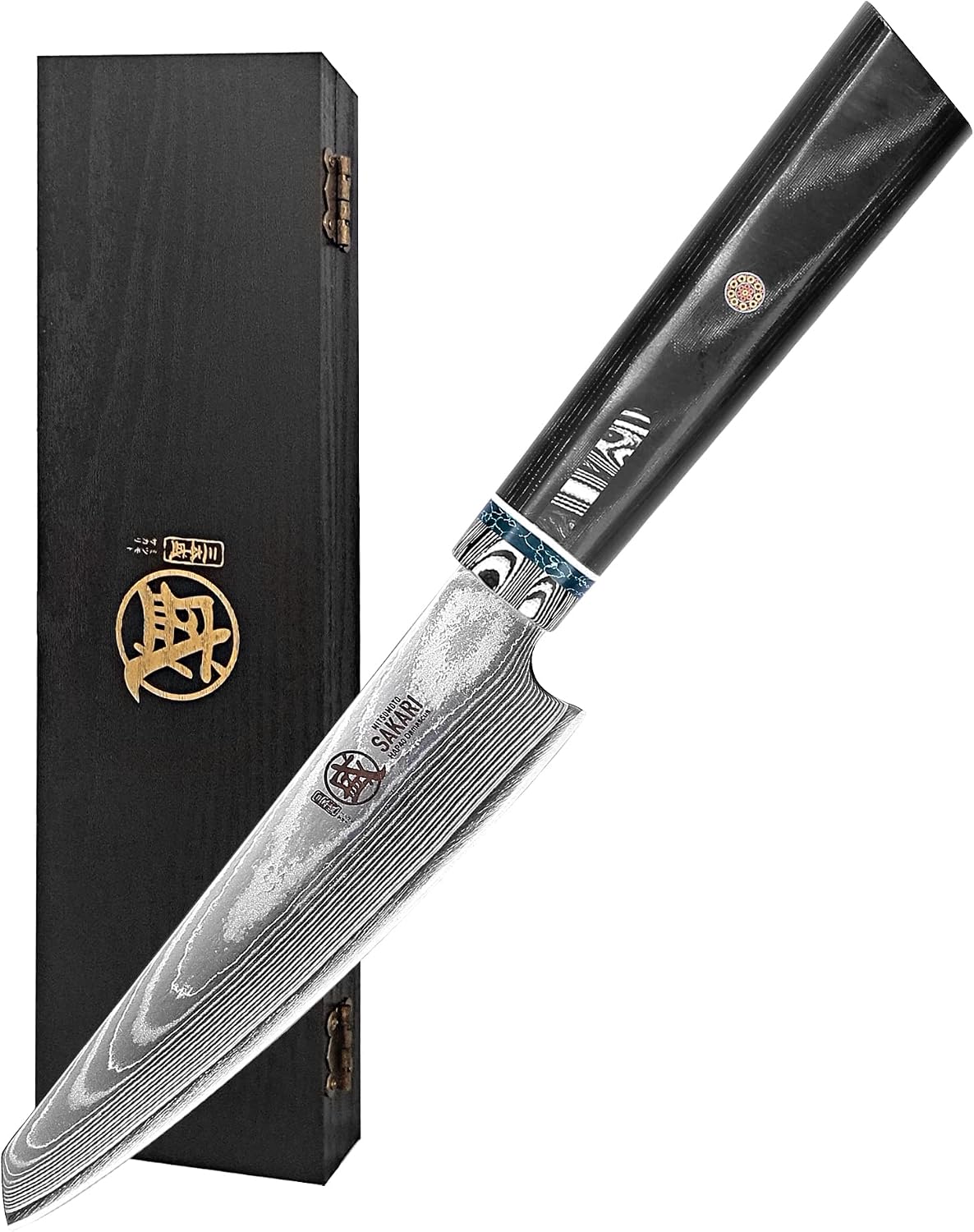 7 Inch Japanese Kiritsuke Chef Knife HAP40 Damascus
