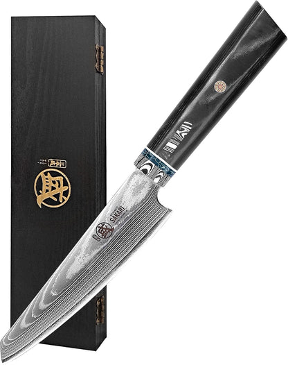 7 Inch Japanese Kiritsuke Chef Knife HAP40 Damascus