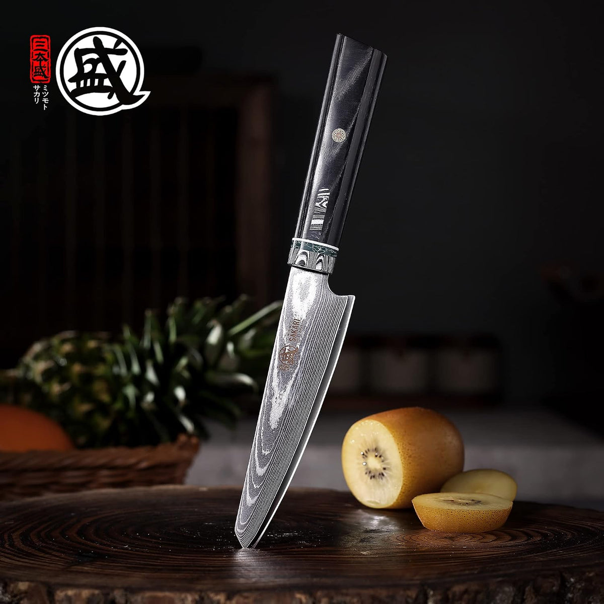 7 Inch Japanese Kiritsuke Chef Knife HAP40 Damascus