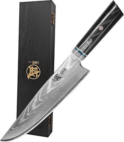 7 Inch Japanese Kiritsuke Chef Knife HAP40 Damascus