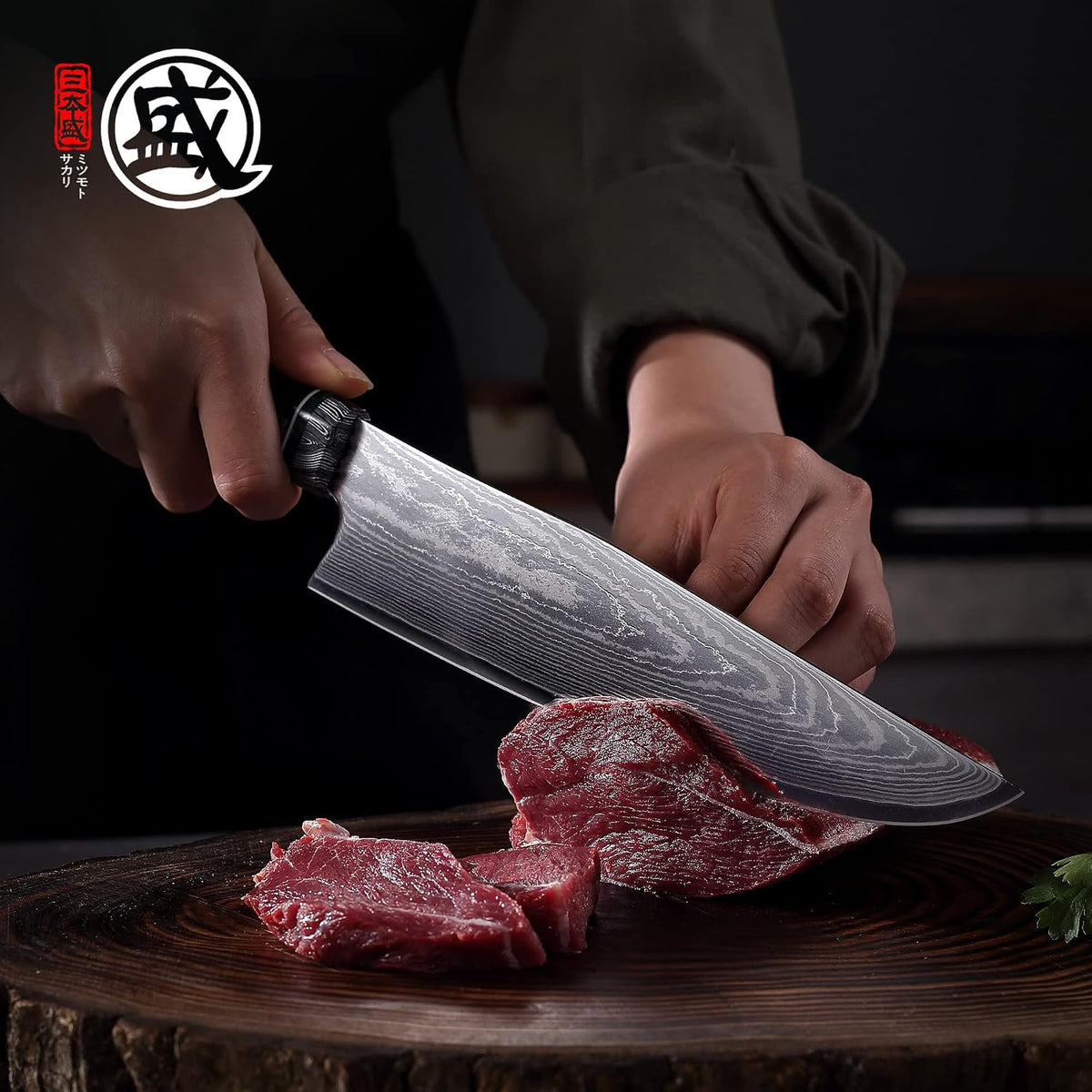 7 Inch Japanese Kiritsuke Chef Knife HAP40 Damascus