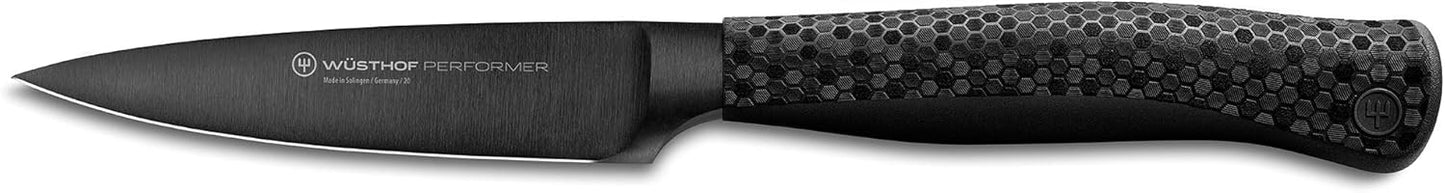 Wüsthof Performer 7" Hollow Edge Santoku Knife, Black
