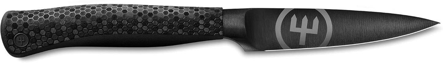 Wüsthof Performer 7" Hollow Edge Santoku Knife, Black