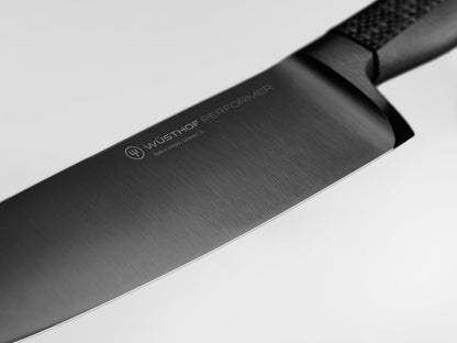 Wüsthof Performer 7" Hollow Edge Santoku Knife, Black