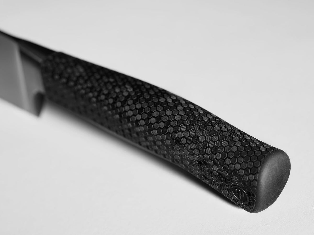 Wüsthof Performer 7" Hollow Edge Santoku Knife, Black