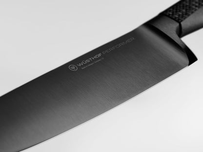 Wüsthof Performer 7" Hollow Edge Santoku Knife, Black