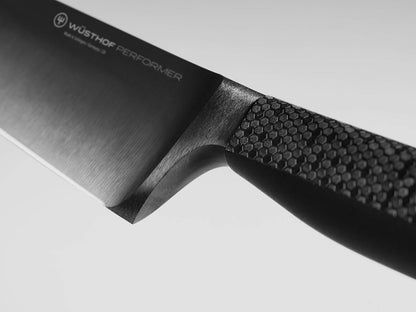 Wüsthof Performer 7" Hollow Edge Santoku Knife, Black