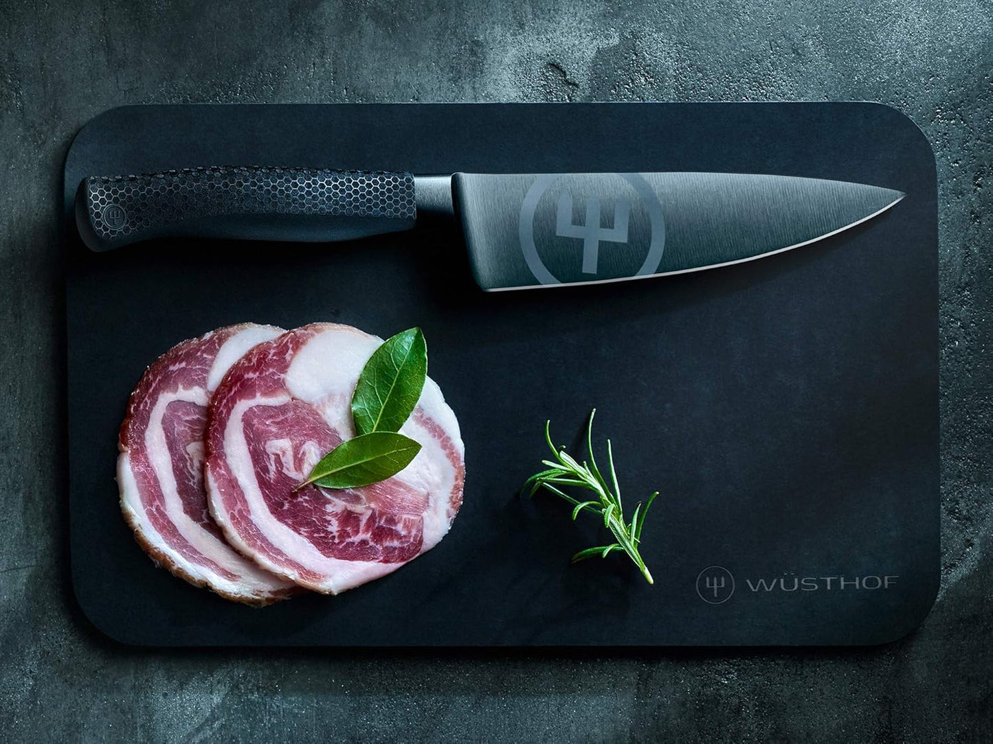 Wüsthof Performer 7" Hollow Edge Santoku Knife, Black