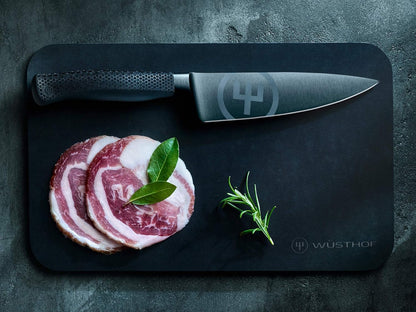 Wüsthof Performer 7" Hollow Edge Santoku Knife, Black