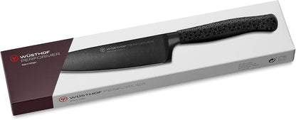 Wüsthof Performer 7" Hollow Edge Santoku Knife, Black