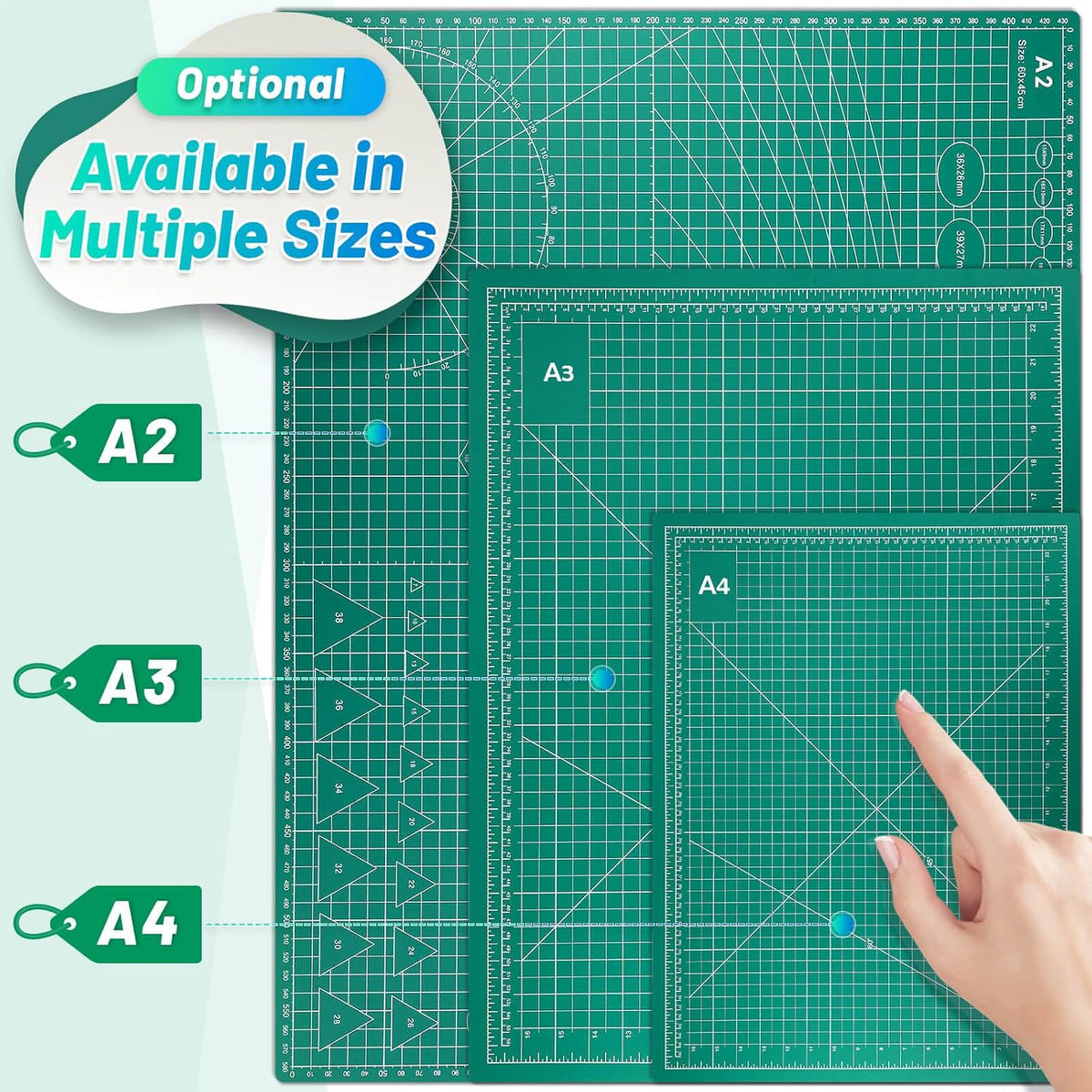 Self Healing Sewing Mat, 12inch x 18inch Rotary Cutting Mat Double Sided 5-Ply Craft Cutting Board for Sewing Crafts Hobby Fabric Precision Scrapbooking Project