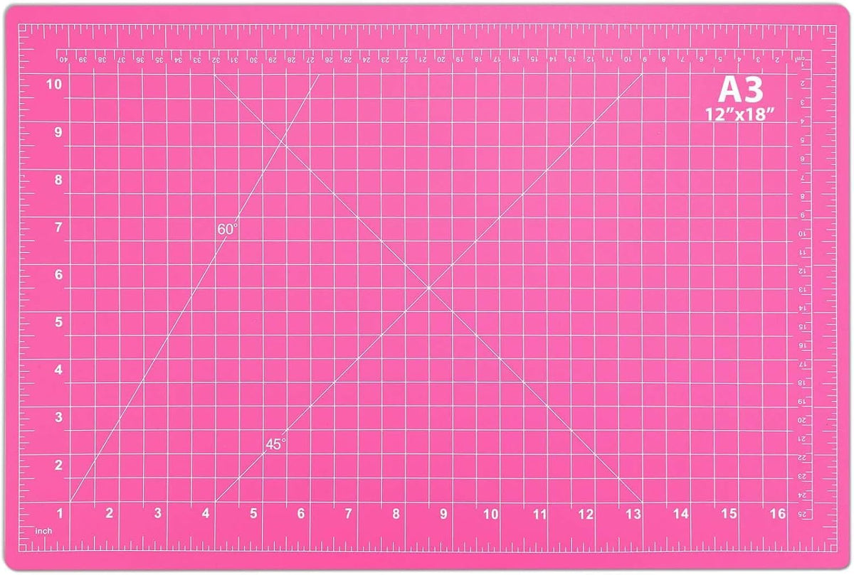 Self Healing Sewing Mat, 12inch x 18inch Rotary Cutting Mat Double Sided 5-Ply Craft Cutting Board for Sewing Crafts Hobby Fabric Precision Scrapbooking Project