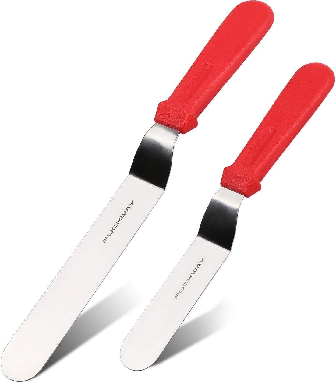 Offset Frosting Cake Knife set of 3 Black 6 8 & 10 Inch Angled Icing Spatula for Decorating