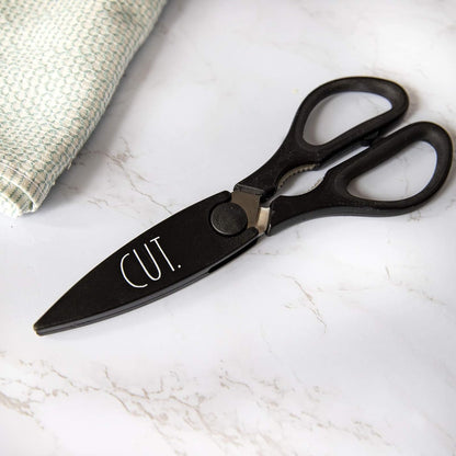 Kitchen Scissors- Stainless Steel Kitchen Shears, Cooking Scissors for Cutting Meat, Chicken, Herbs and Produce with Blade Cover and Soft Grip Handles (Blue)