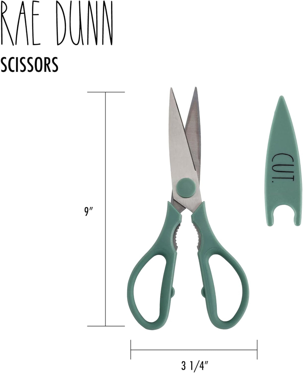 Kitchen Scissors- Stainless Steel Kitchen Shears, Cooking Scissors for Cutting Meat, Chicken, Herbs and Produce with Blade Cover and Soft Grip Handles (Blue)
