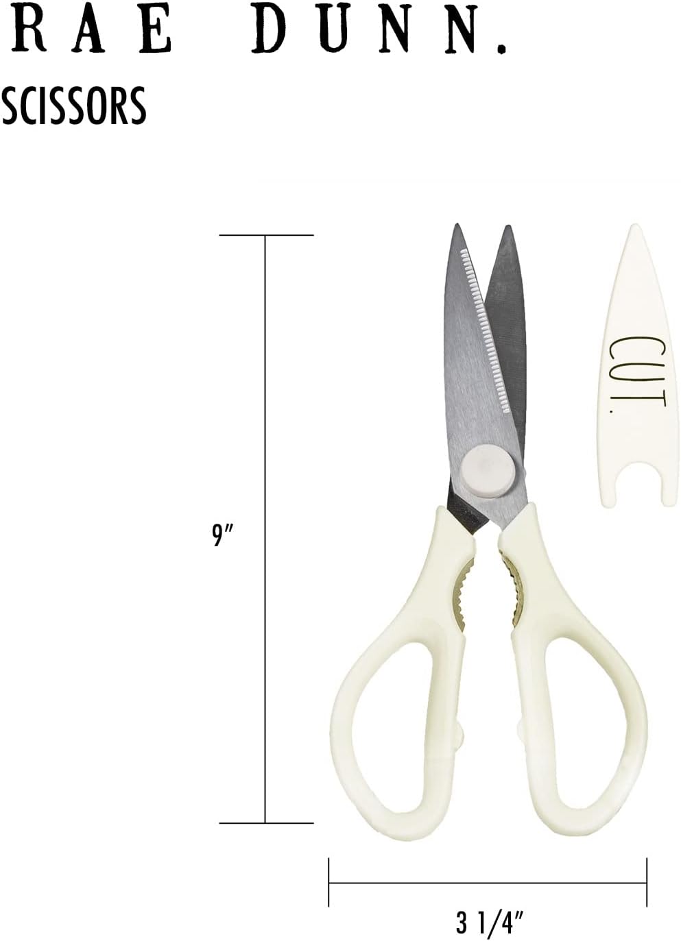 Kitchen Scissors- Stainless Steel Kitchen Shears, Cooking Scissors for Cutting Meat, Chicken, Herbs and Produce with Blade Cover and Soft Grip Handles (Blue)