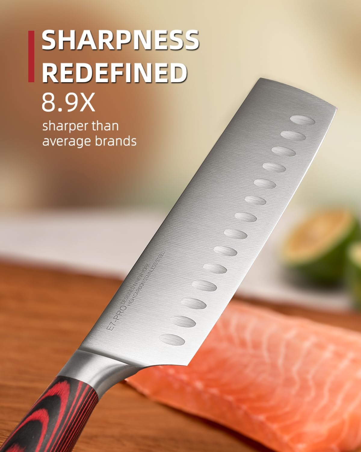 KnifeSaga 2026 Upgraded Nakiri Chef Knife Japanese Professional 7 Inch Sharp Meat Cleaver Kitchen Knives for Chopping Vegetable and Cooking, High Carbon Stainless Steel Asian Chopping Chefs Knife