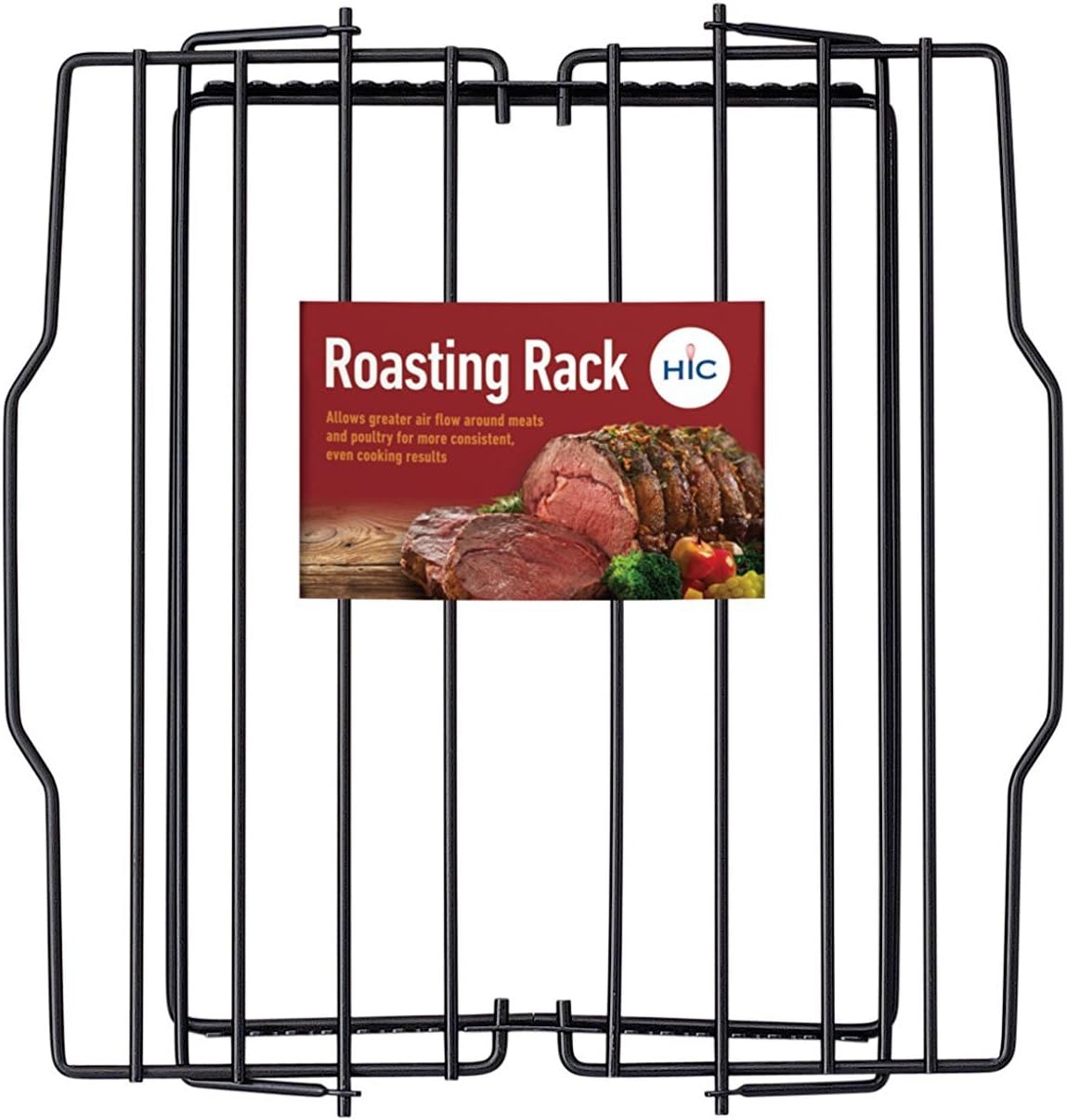 Kitchen Roasting Wire Spiral Ham Roasting Rack, Chrome-Plated Steel, For Baking And Carving Ham Up To 10-Pounds