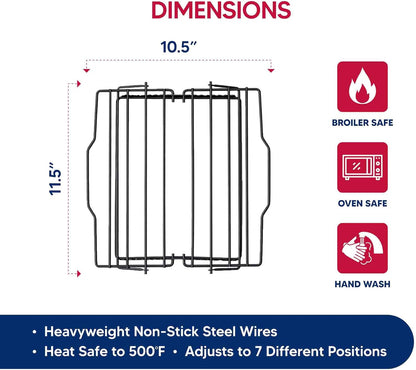 Kitchen Roasting Wire Spiral Ham Roasting Rack, Chrome-Plated Steel, For Baking And Carving Ham Up To 10-Pounds