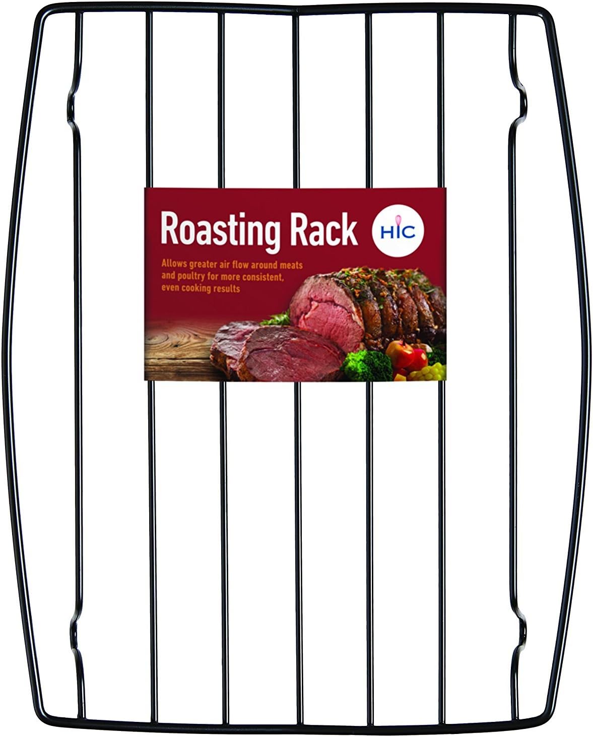 Kitchen Roasting Wire Spiral Ham Roasting Rack, Chrome-Plated Steel, For Baking And Carving Ham Up To 10-Pounds