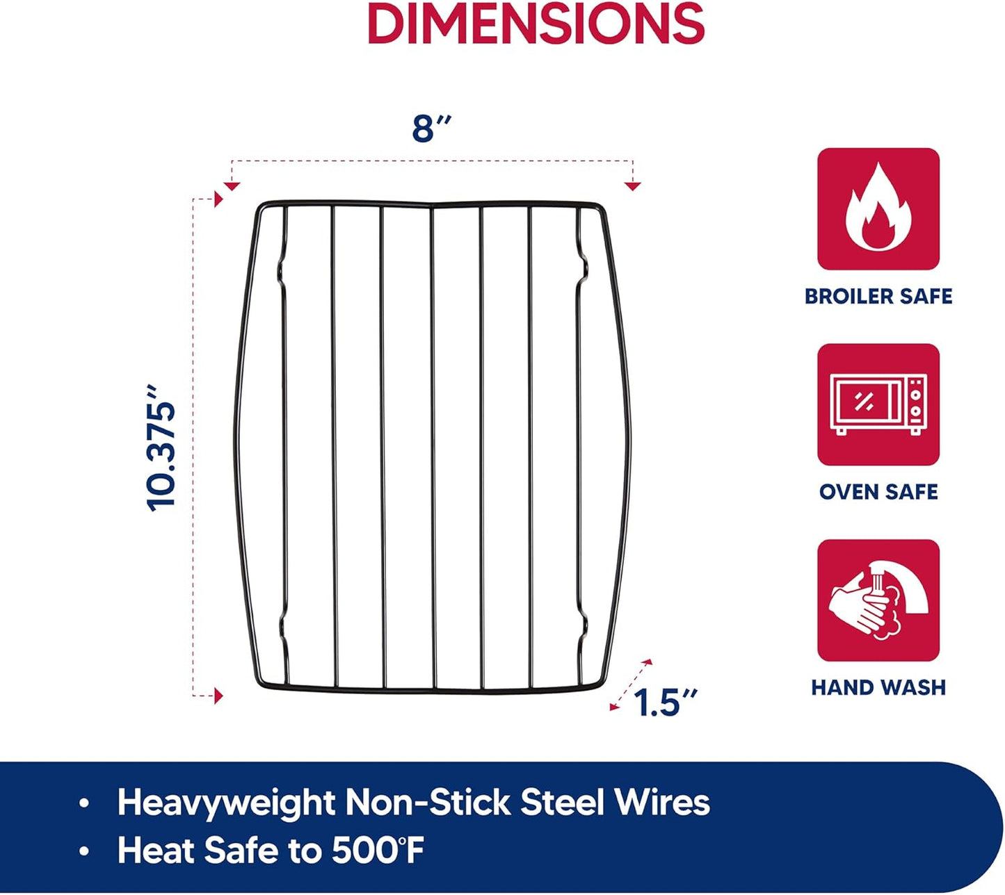 Kitchen Roasting Wire Spiral Ham Roasting Rack, Chrome-Plated Steel, For Baking And Carving Ham Up To 10-Pounds