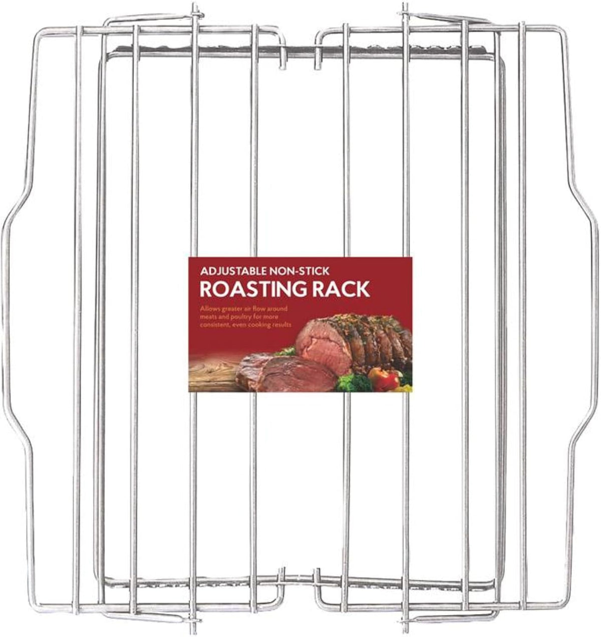 Kitchen Roasting Wire Spiral Ham Roasting Rack, Chrome-Plated Steel, For Baking And Carving Ham Up To 10-Pounds