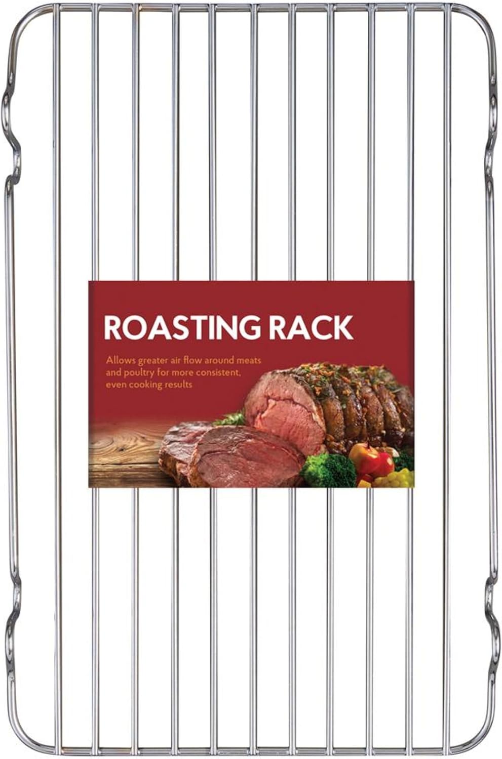 Kitchen Roasting Wire Spiral Ham Roasting Rack, Chrome-Plated Steel, For Baking And Carving Ham Up To 10-Pounds