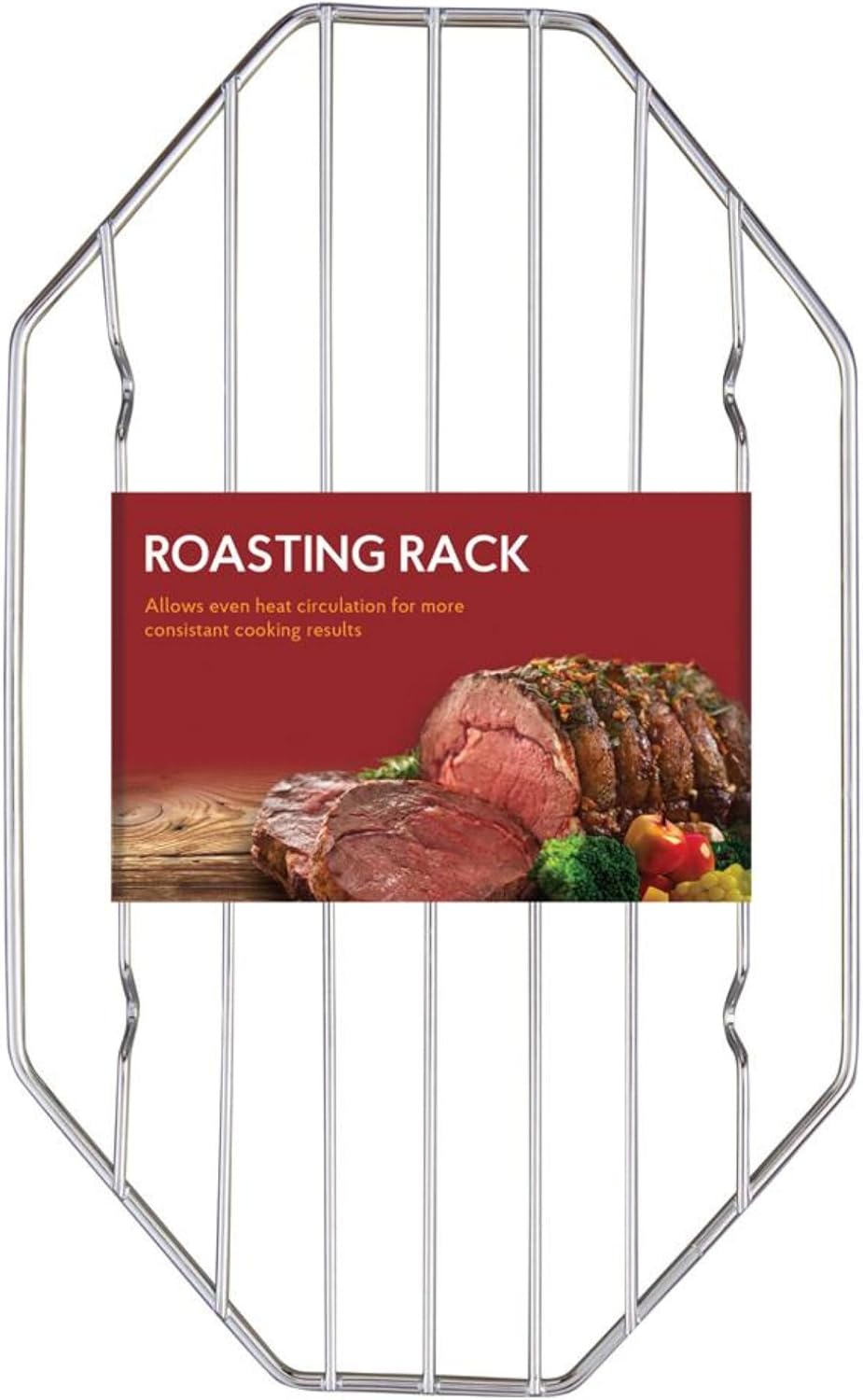 Kitchen Roasting Wire Spiral Ham Roasting Rack, Chrome-Plated Steel, For Baking And Carving Ham Up To 10-Pounds