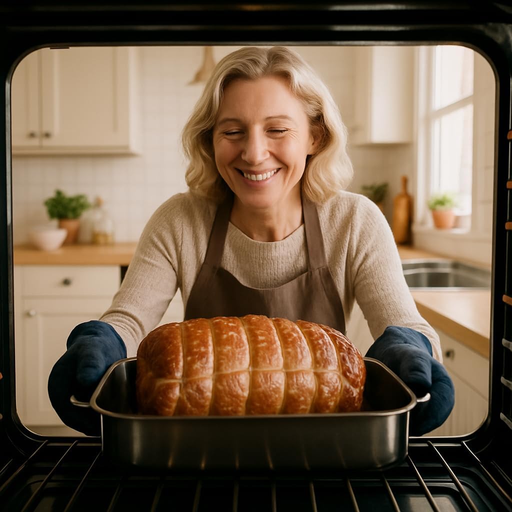Kitchen Roasting Wire Spiral Ham Roasting Rack, Chrome-Plated Steel, For Baking And Carving Ham Up To 10-Pounds