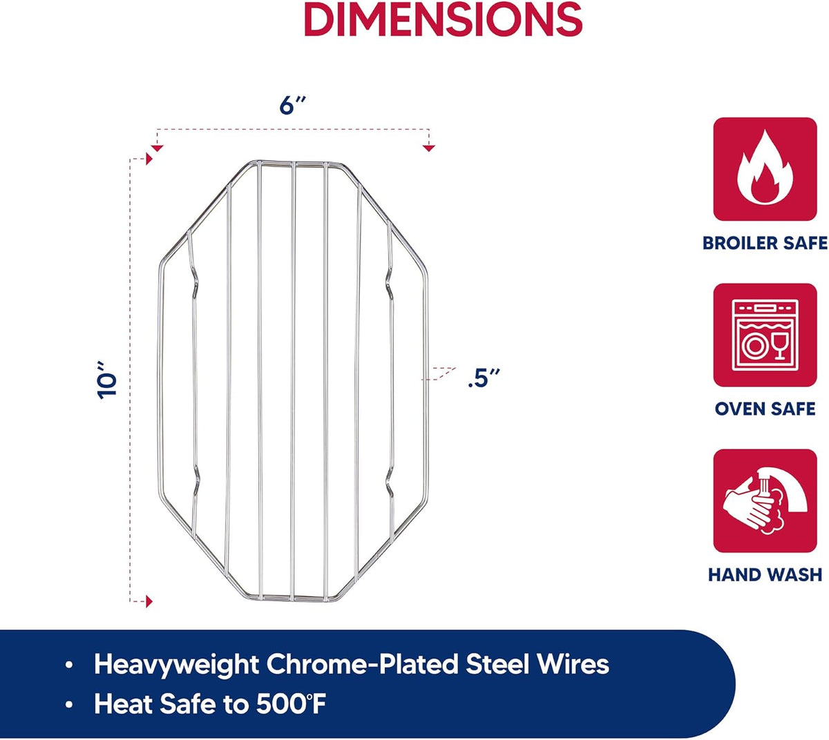 Kitchen Roasting Wire Spiral Ham Roasting Rack, Chrome-Plated Steel, For Baking And Carving Ham Up To 10-Pounds