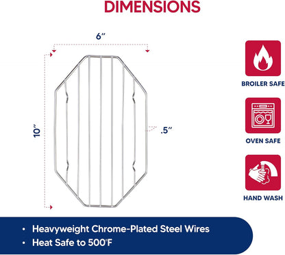 Kitchen Roasting Wire Spiral Ham Roasting Rack, Chrome-Plated Steel, For Baking And Carving Ham Up To 10-Pounds