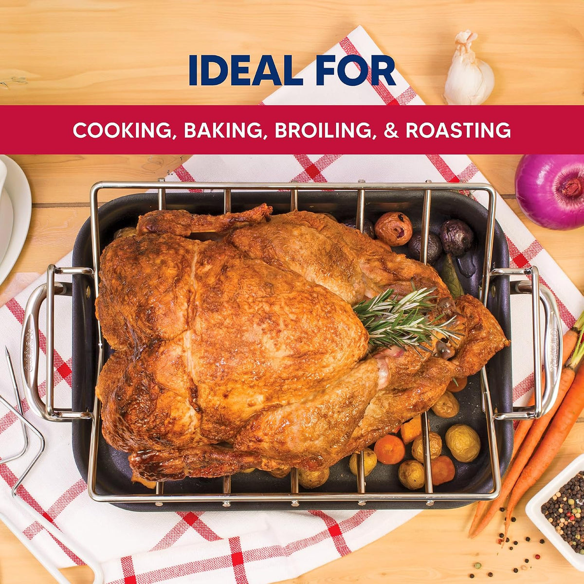Kitchen Roasting Wire Spiral Ham Roasting Rack, Chrome-Plated Steel, For Baking And Carving Ham Up To 10-Pounds