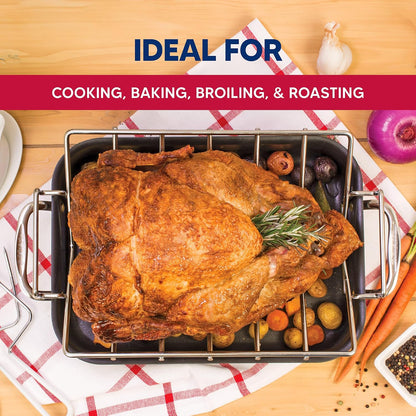 Kitchen Roasting Wire Spiral Ham Roasting Rack, Chrome-Plated Steel, For Baking And Carving Ham Up To 10-Pounds