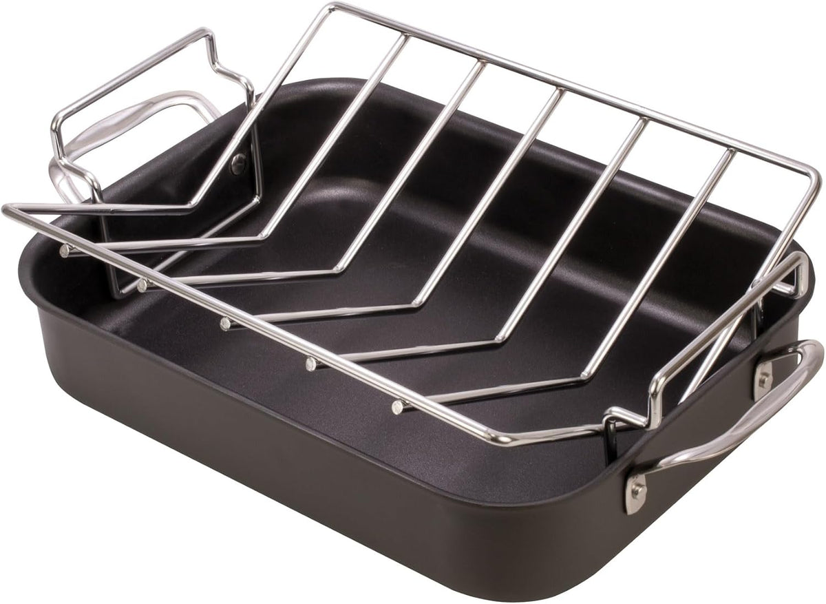 Kitchen Roasting Wire Spiral Ham Roasting Rack, Chrome-Plated Steel, For Baking And Carving Ham Up To 10-Pounds