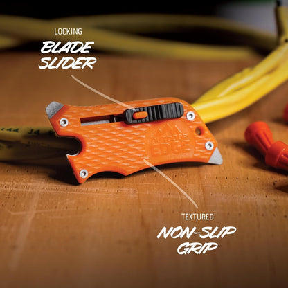 SlideWinder - Utility Knife Multitool with Standard Replaceable Razor Blade, Screwdrivers, Prybar, Bottle Opener and Pocket Clip with Locking Auto-Retracting Blade
