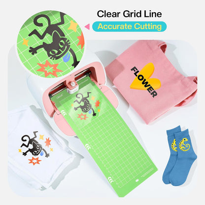 Likcut Cutting Mat for Glee S501 Cutter, 4.5" X 6.5" Standard Adhesive Mat for DIY Crafty, 3 Packs Likcut Accessories Mats, Adhesive Sticky Green Quilting Replacement Cut Mats for Iron On, Vinyl