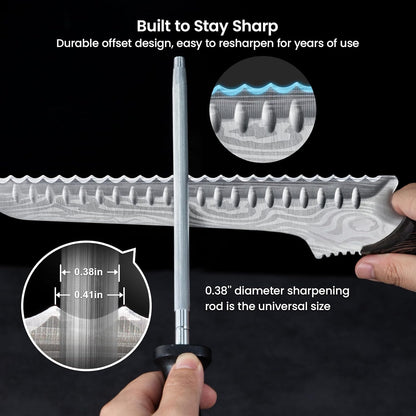 2026 New Upgraded Offset Bread Knife for Homemade Bread, 10.5 Inch | Resharpenable Serrated Knife, Ultra-Sharp Sourdough Slicing, Perfect Kitchen Gift, Designed for Cutting Cakes, Fruits & Meat