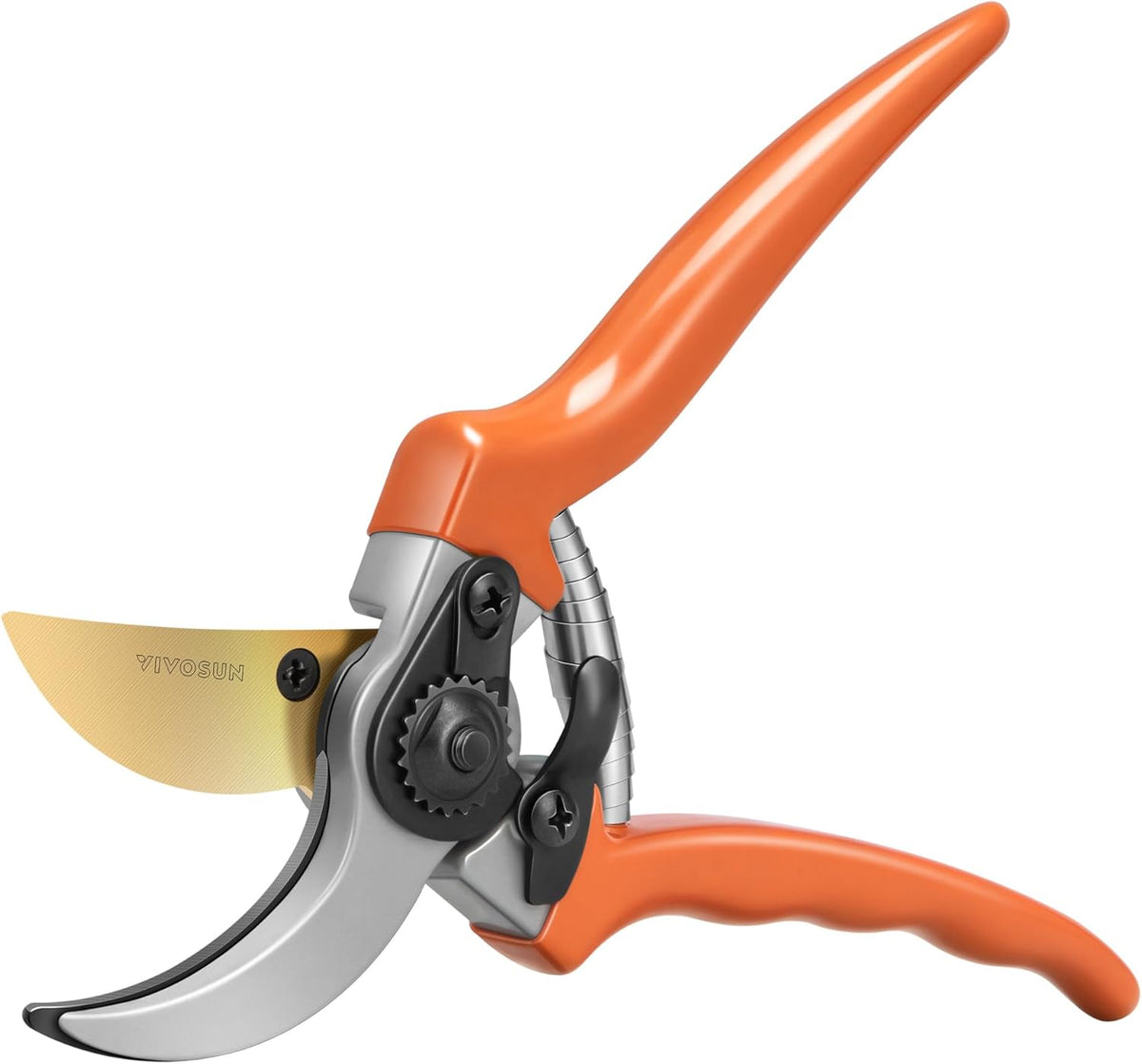 Pruning Shears for Gardening, Q-Shaped Garden Scissors for Plants | Straight Precision Stainless Steel Blades, Comfort Ergonomic Grips, Ideal Snip for Deadheading, Trimming & Shaping Plants