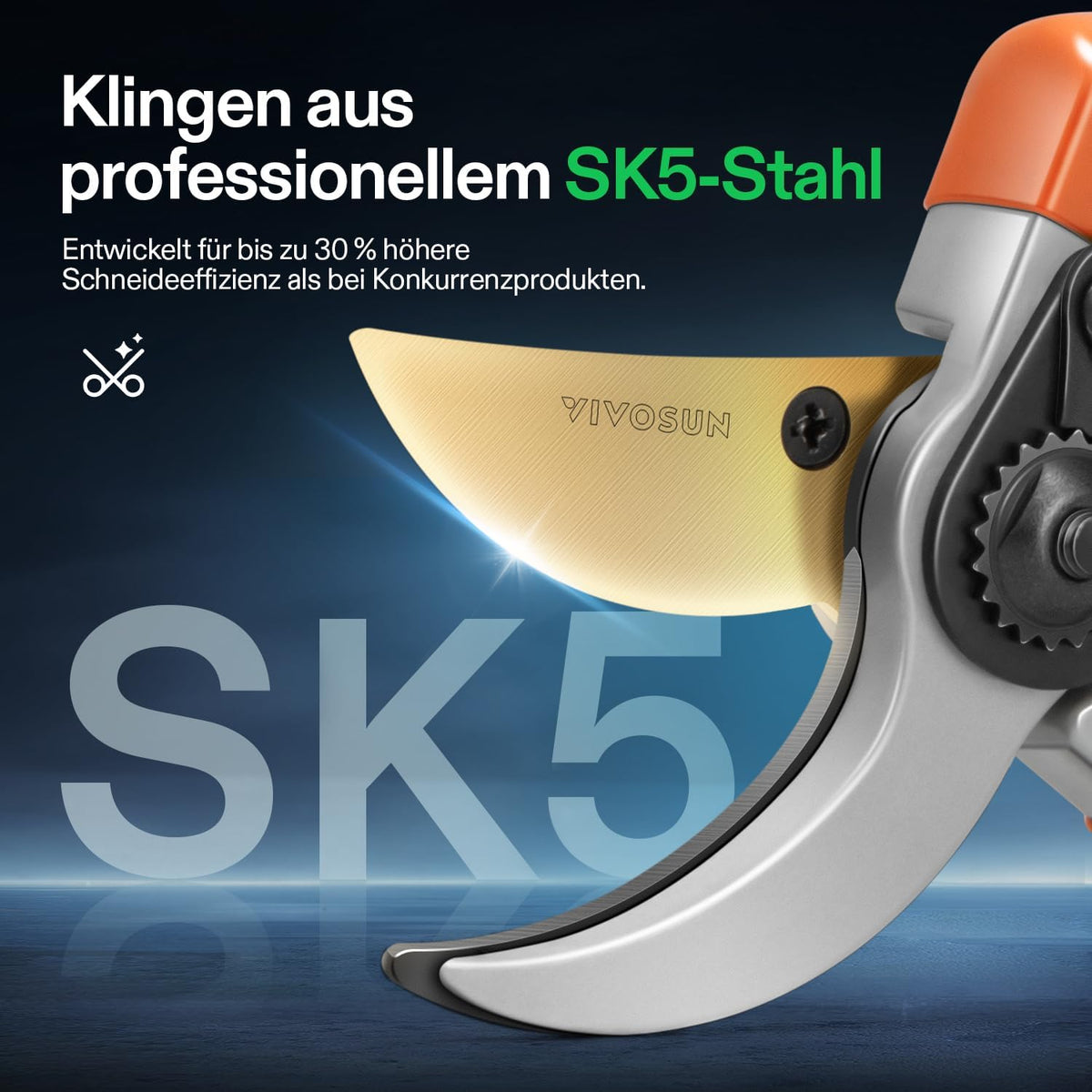 Pruning Shears for Gardening, Q-Shaped Garden Scissors for Plants | Straight Precision Stainless Steel Blades, Comfort Ergonomic Grips, Ideal Snip for Deadheading, Trimming & Shaping Plants