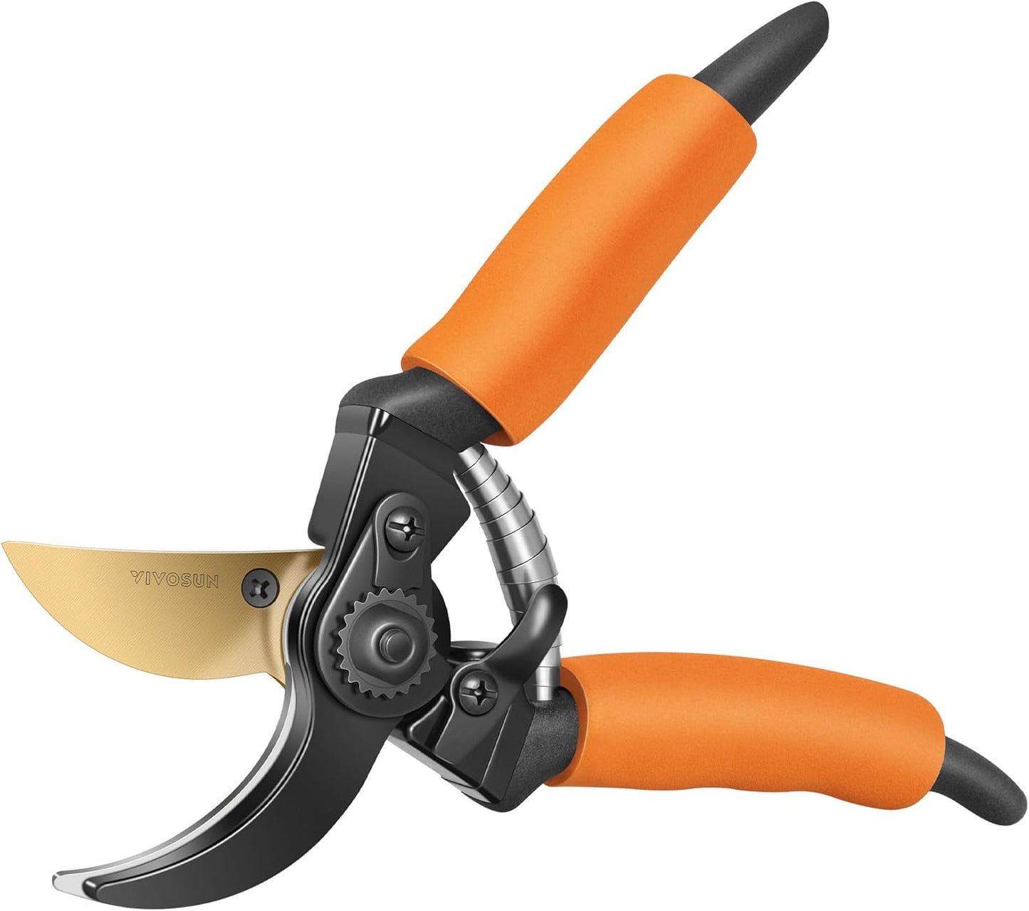 Pruning Shears for Gardening, Q-Shaped Garden Scissors for Plants | Straight Precision Stainless Steel Blades, Comfort Ergonomic Grips, Ideal Snip for Deadheading, Trimming & Shaping Plants