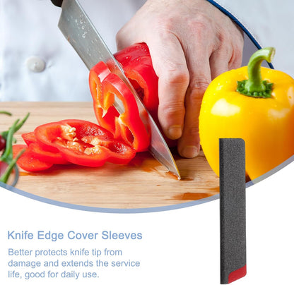 Knives Edge Guard, 5.5"x1" ABS Knife Cover Sleeves Blade Protector Universal Knife Sheath for Home Kitchen