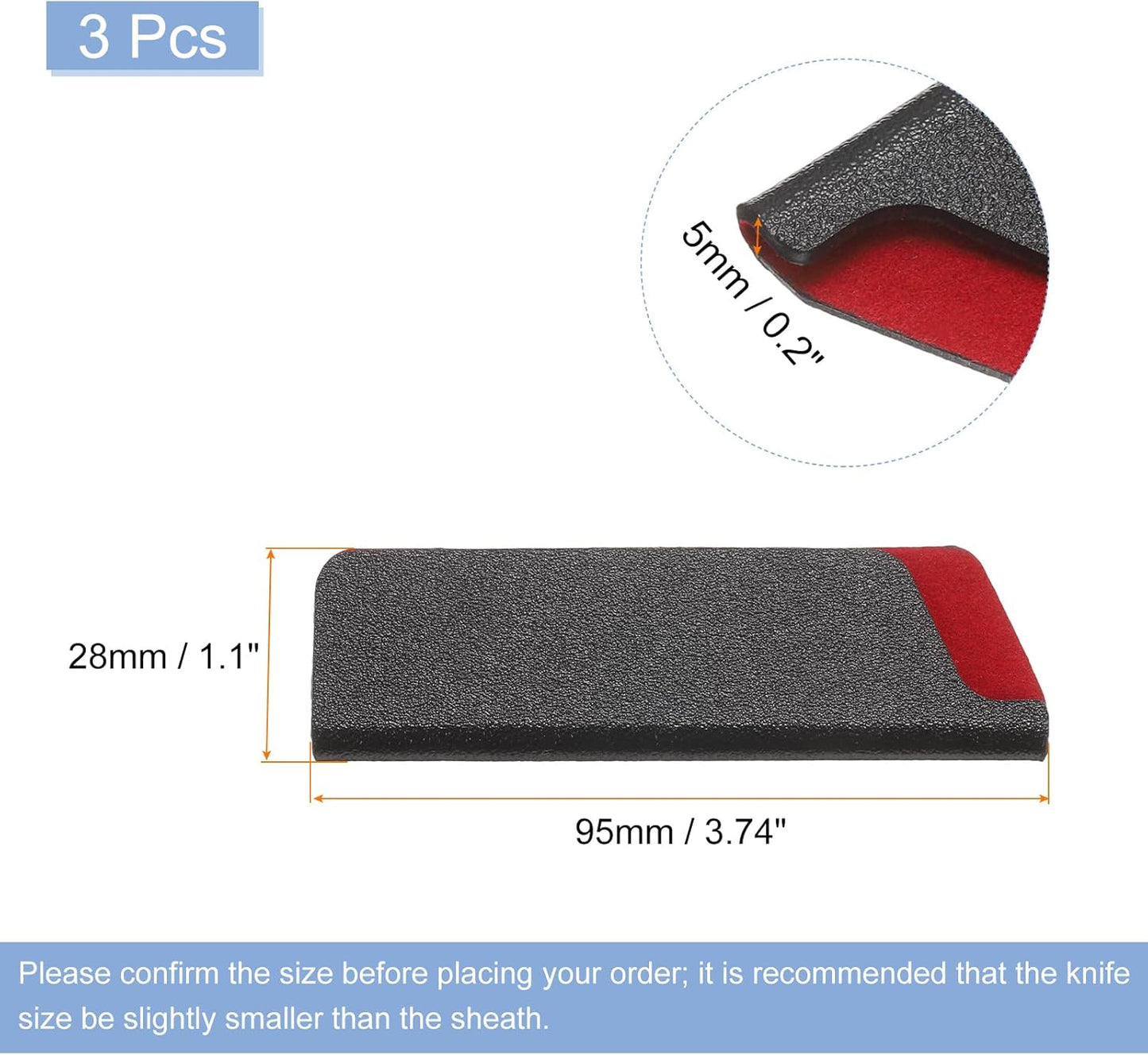 Knives Edge Guard, 5.5"x1" ABS Knife Cover Sleeves Blade Protector Universal Knife Sheath for Home Kitchen