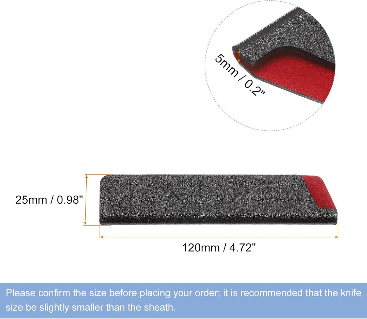 Knives Edge Guard, 5.5"x1" ABS Knife Cover Sleeves Blade Protector Universal Knife Sheath for Home Kitchen