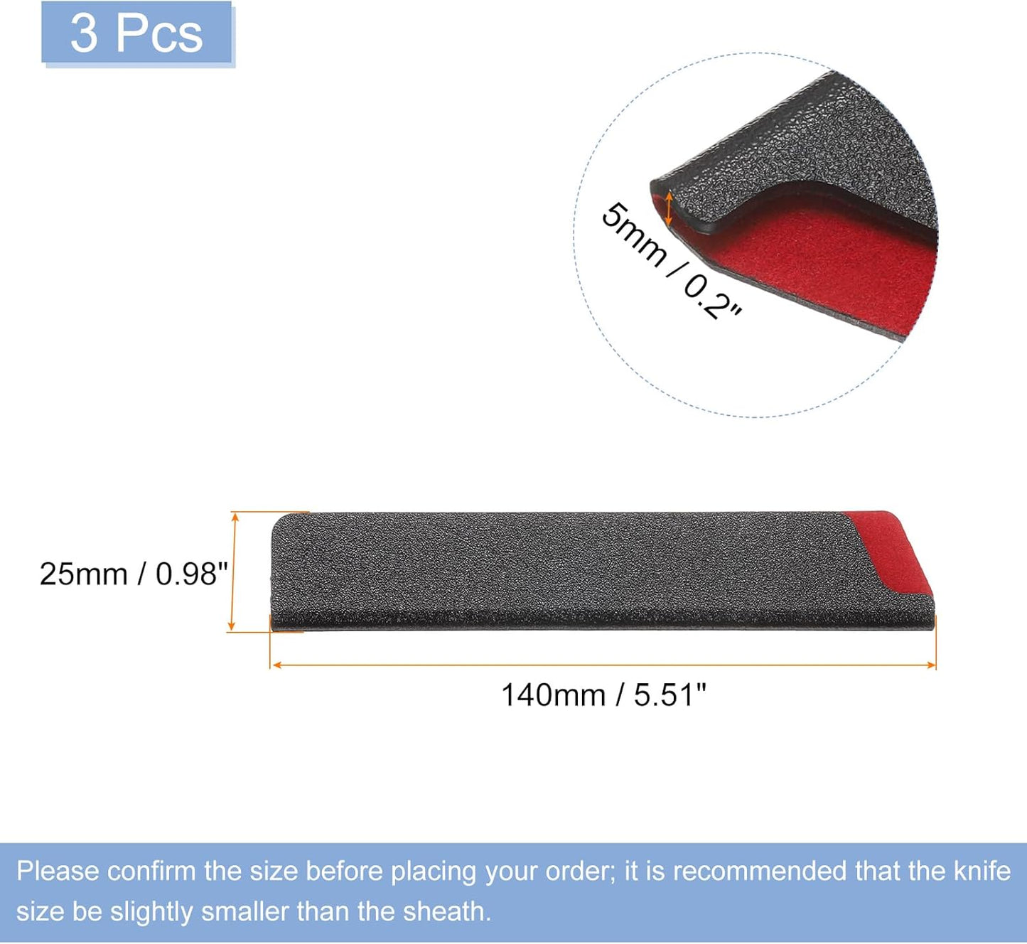 Knives Edge Guard, 5.5"x1" ABS Knife Cover Sleeves Blade Protector Universal Knife Sheath for Home Kitchen